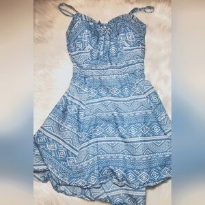 Womens Light Blue Tribal Dress